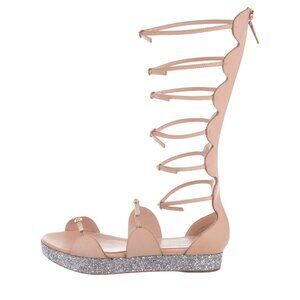 NEW Giambattista Valli Gladiator Glitter Platorm Sandals Sz 39 EUR / 8 US Runway